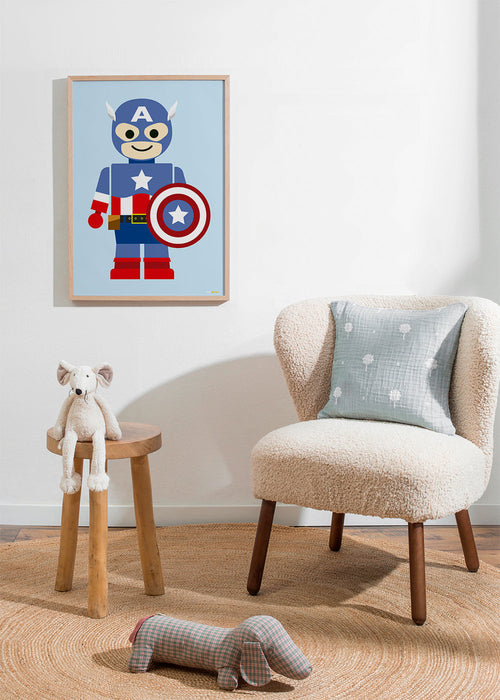 Lámina infantil Capitão brinquedo azul