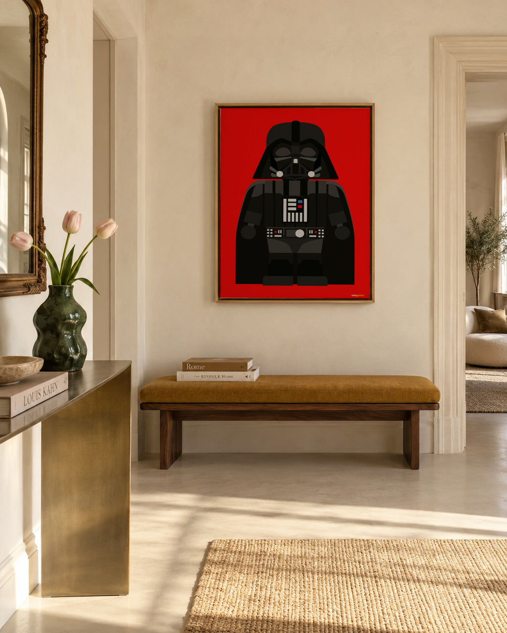 Toy Darth Vader - Framed canvas in an interior