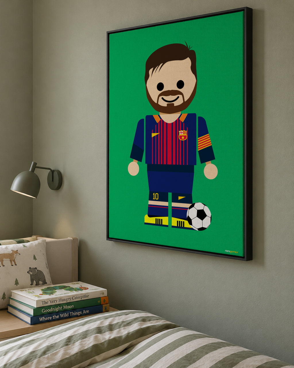 Toy Messi - Framed canvas in an interior