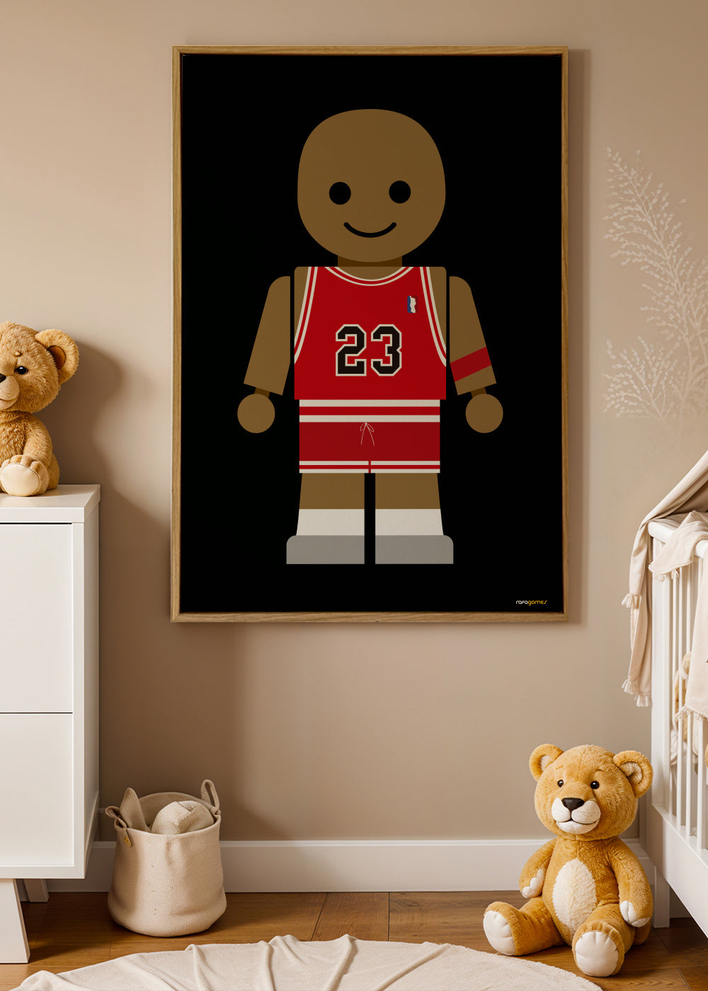 Toy Michael Jordan - Framed canvas in an interior
