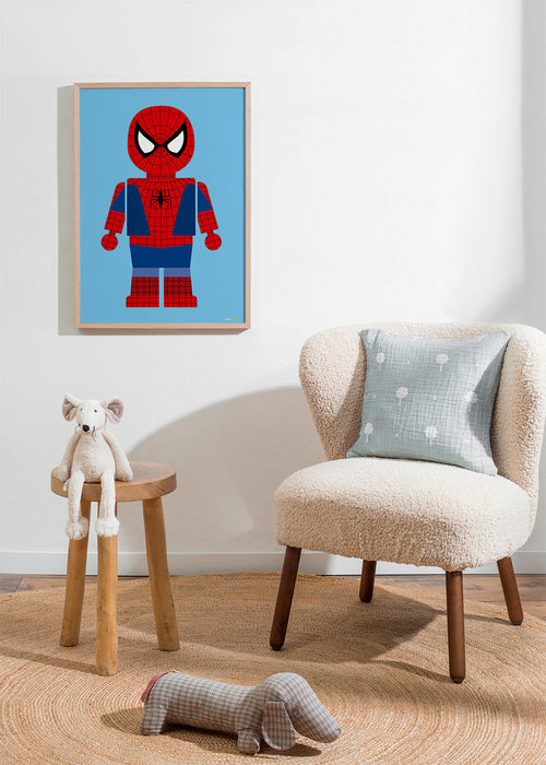 Lâmina infantil de super-herói em estilo brinquedo