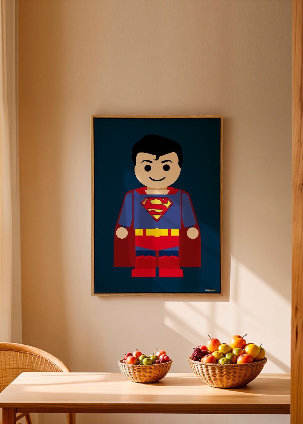 Ilustração super-herói brinquedo