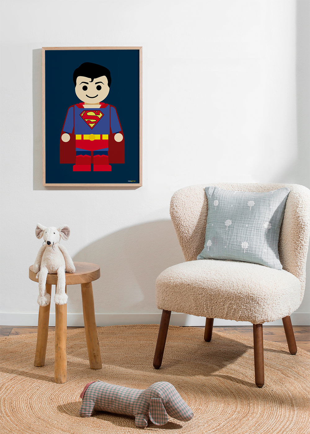 Ilustração super-herói brinquedo