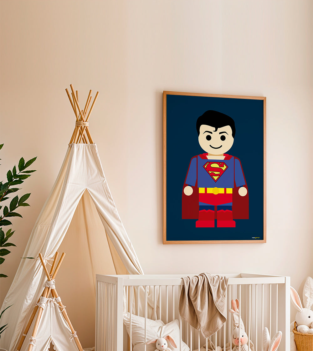 Ilustração super-herói brinquedo