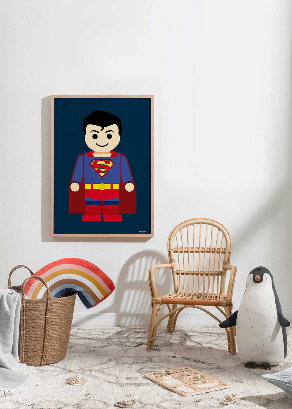 Ilustração super-herói brinquedo