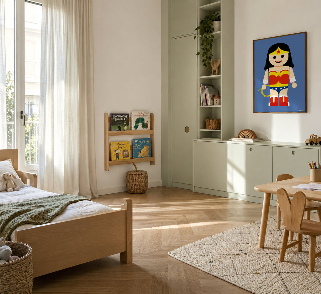 Toy Wonder Woman - Framed poster in an interior