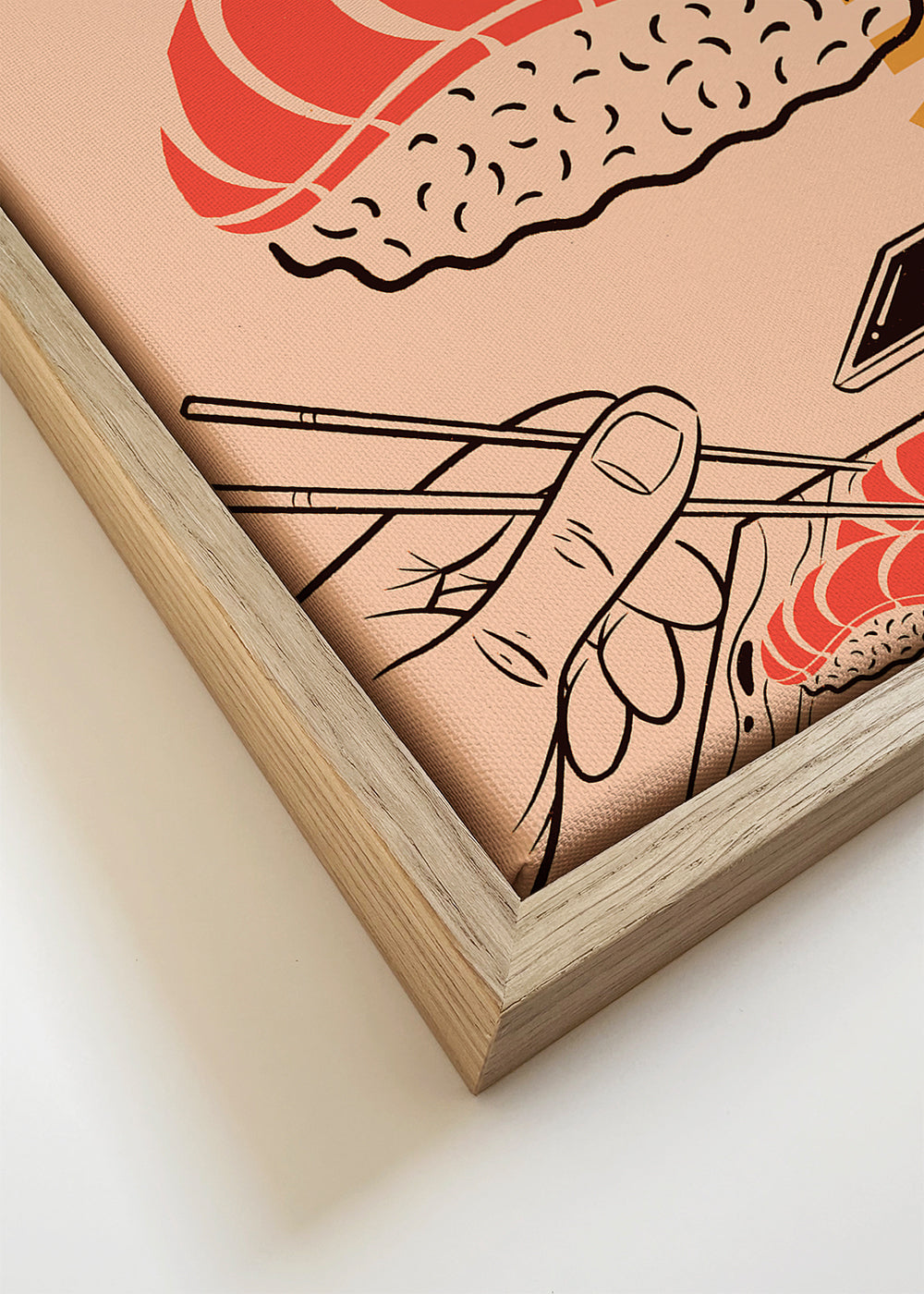 Arte para cozinha Nigiri de salmão