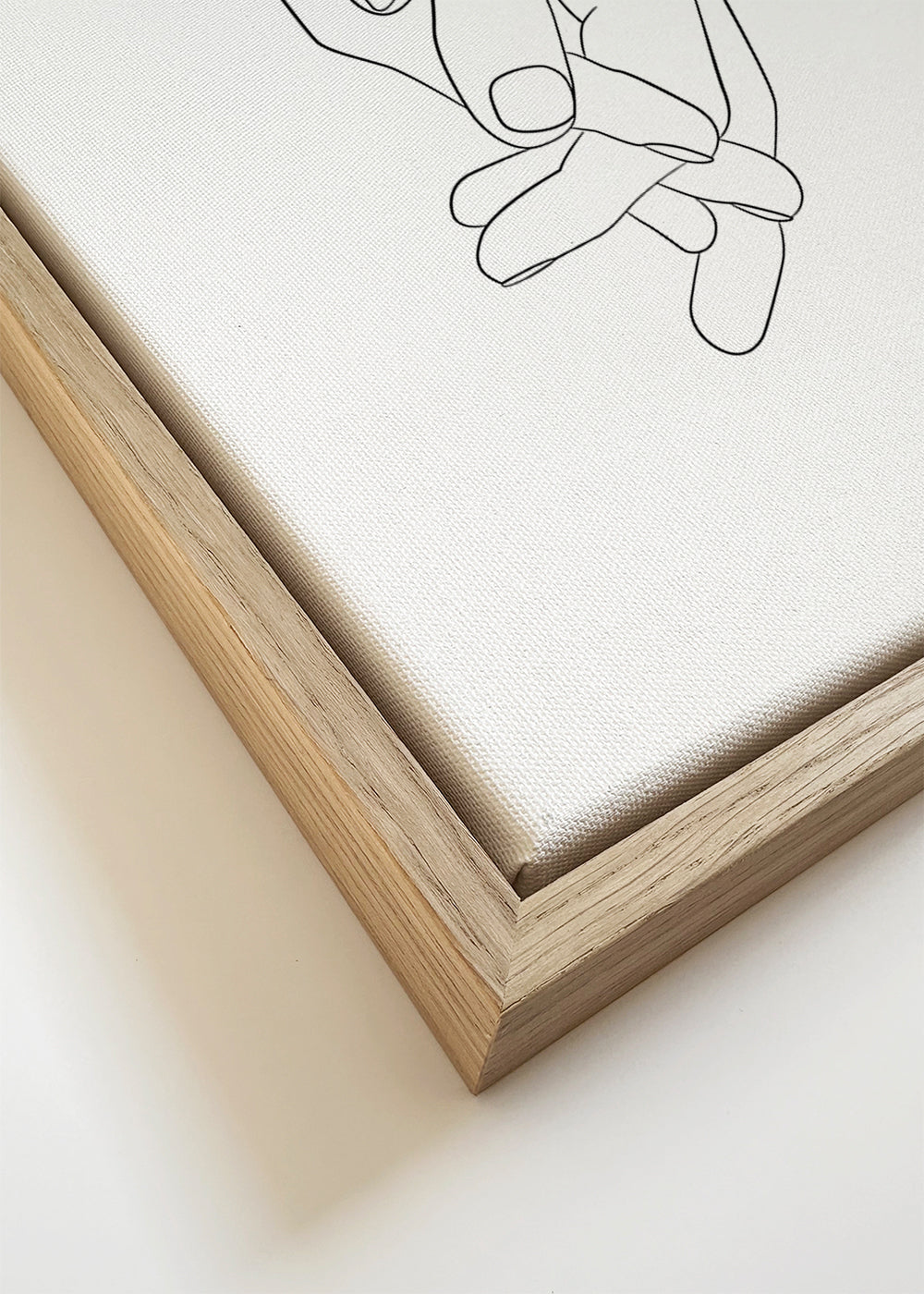 Ilustração mãos entrelaçadas minimal