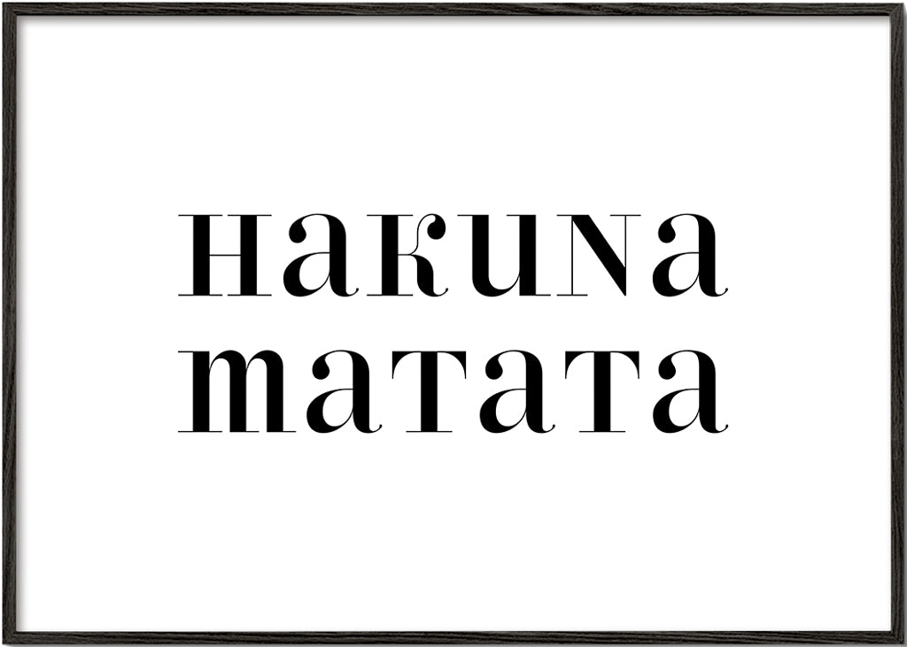 Design minimalista Hakuna Matata