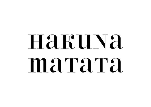 Design minimalista Hakuna Matata