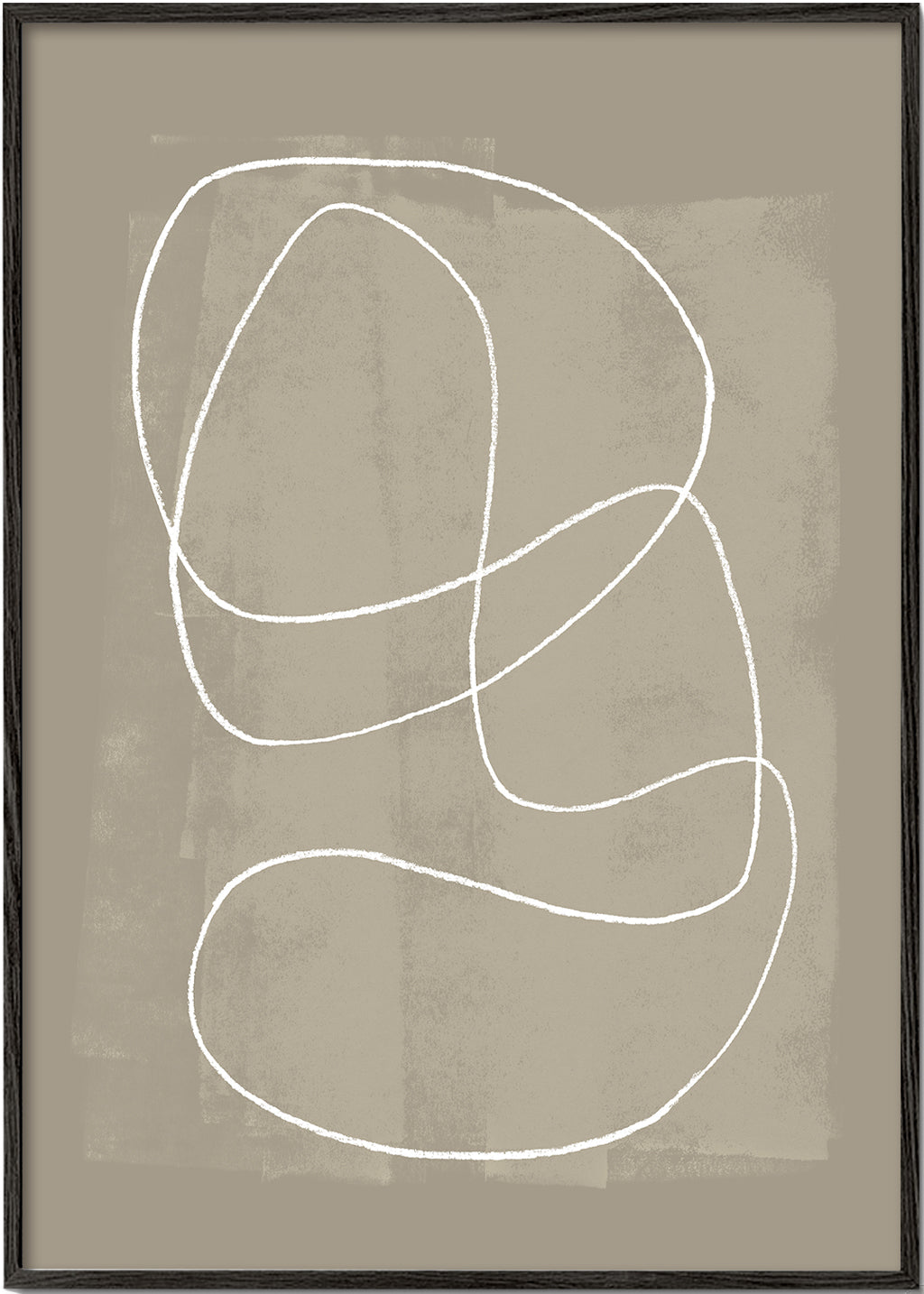 Quadro minimalista com traço branco