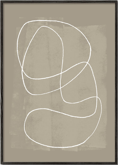 Quadro minimalista com traço branco