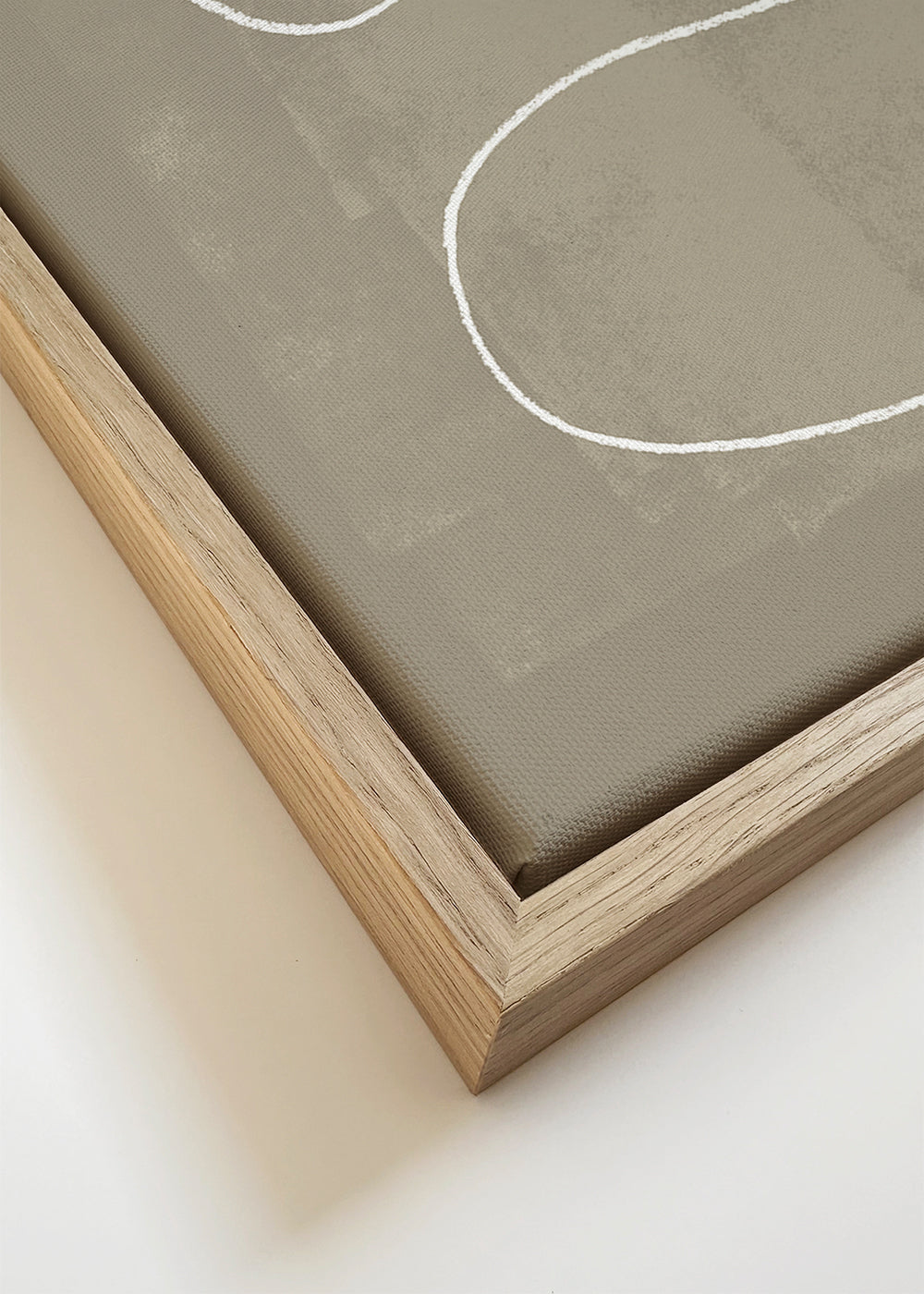 Quadro minimalista com traço branco