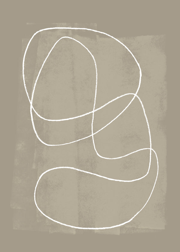 Quadro minimalista com traço branco