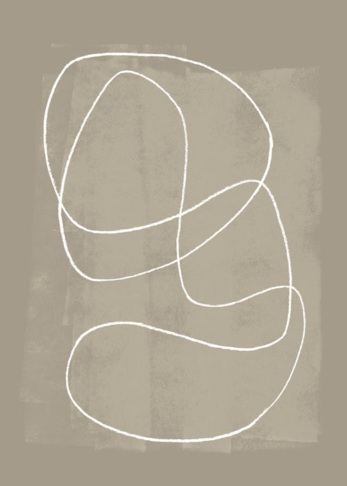 Quadro minimalista com traço branco