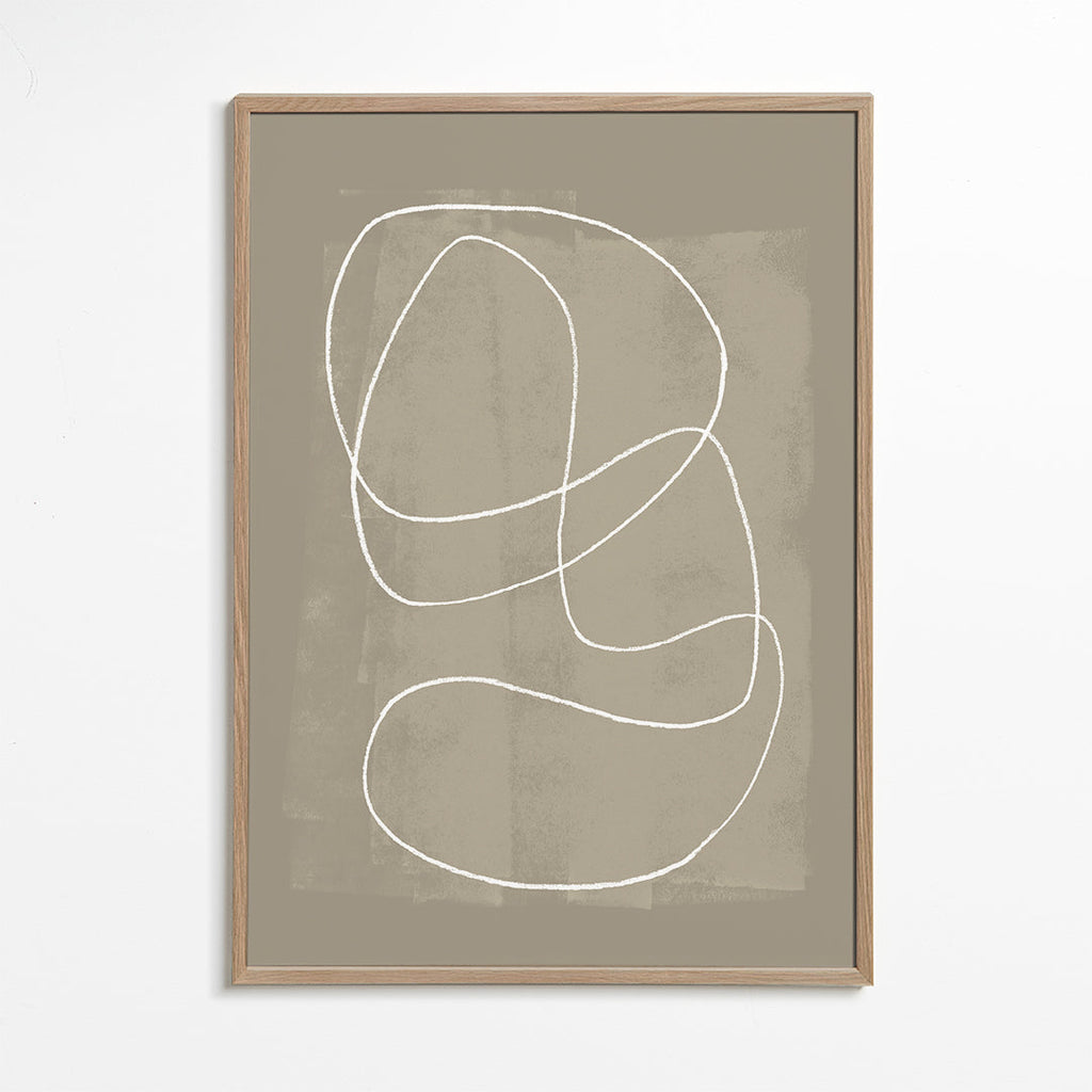 Quadro minimalista com traço branco