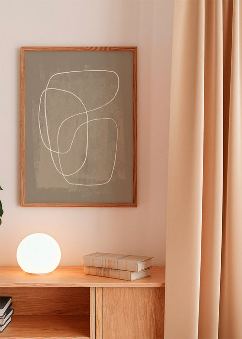 Design minimal linhas orgânicas bege