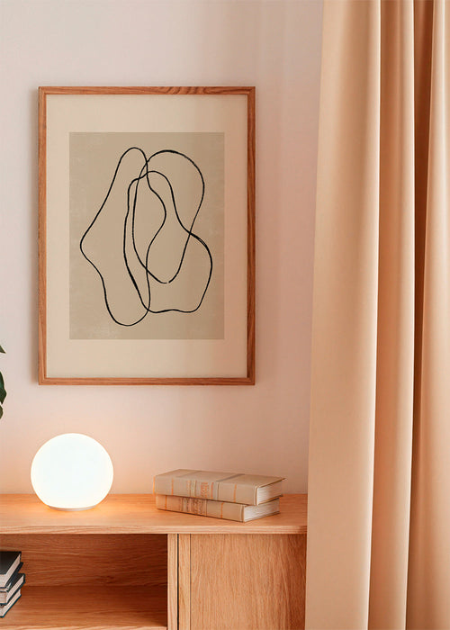 Design minimalista com traços orgânicos