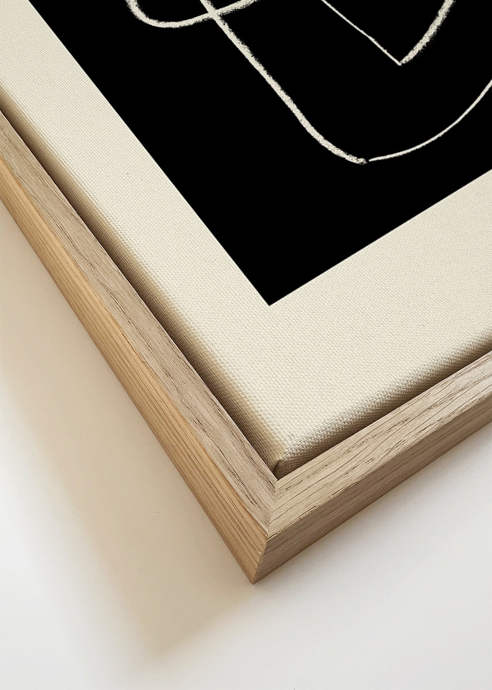 Arte em preto e branco com traço linear abstrato