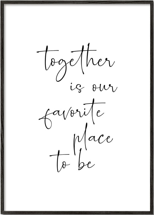 Design minimal tipografia 'Together' vertical