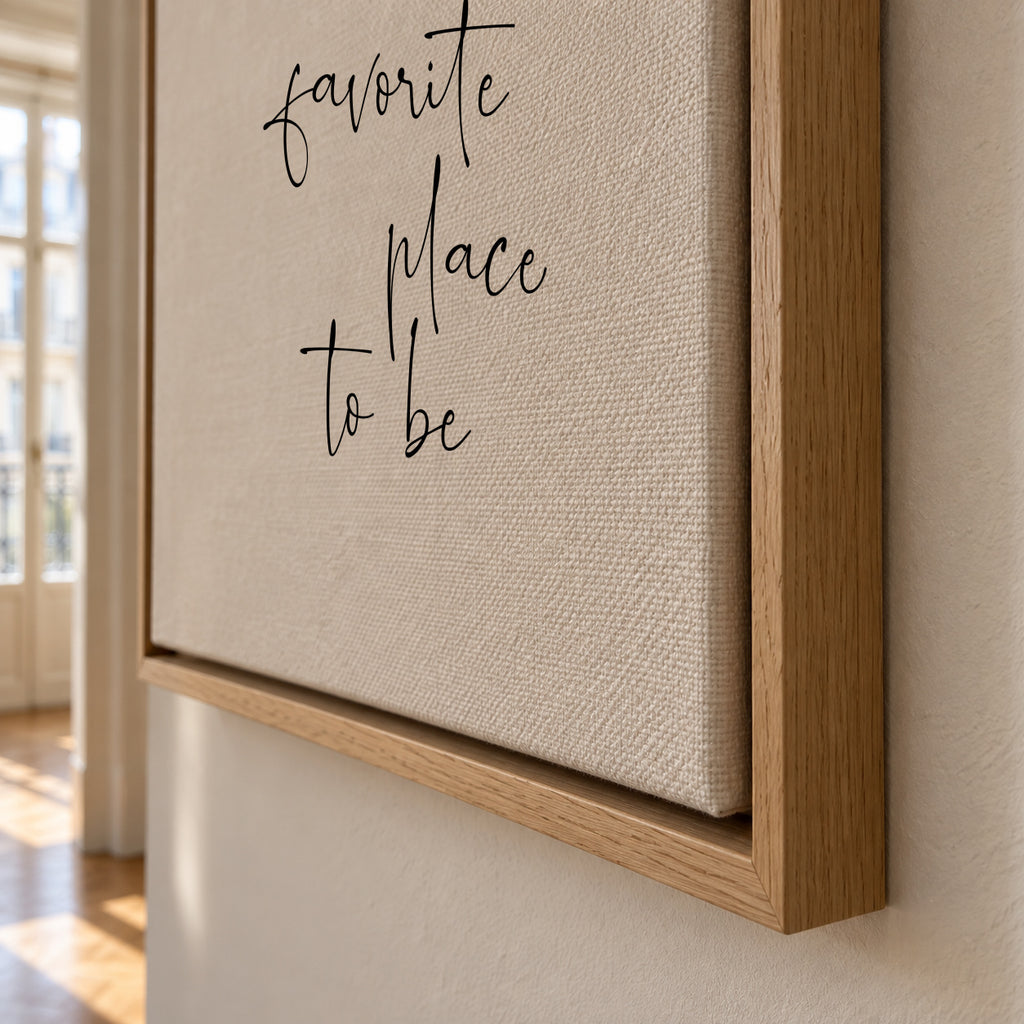 Together is our favourite place to be - Framed canvas detail