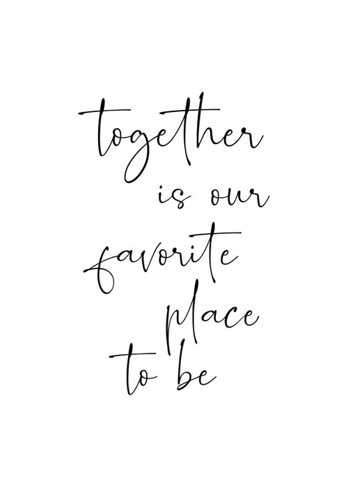 Design minimal tipografia 'Together' vertical