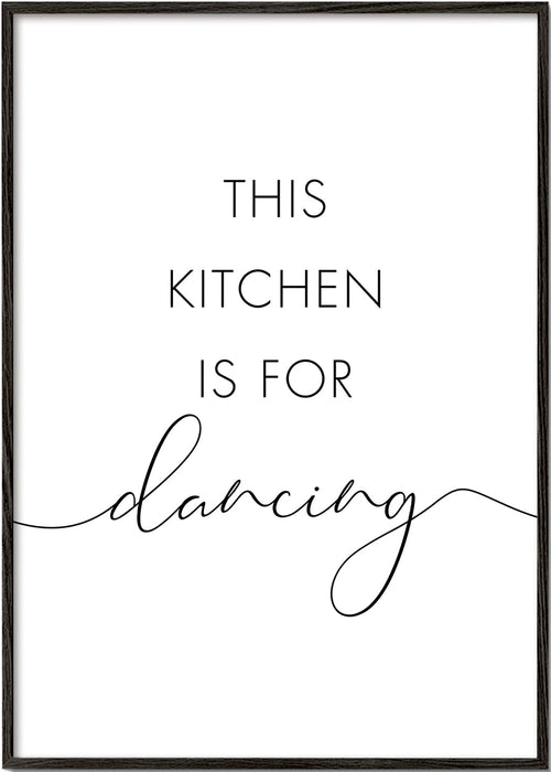 Arte para cozinha com frase tipográfica e traço caligráfico