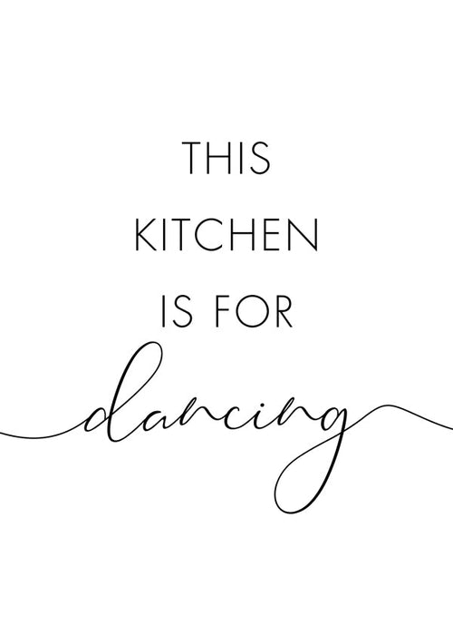 Arte para cozinha com frase tipográfica e traço caligráfico