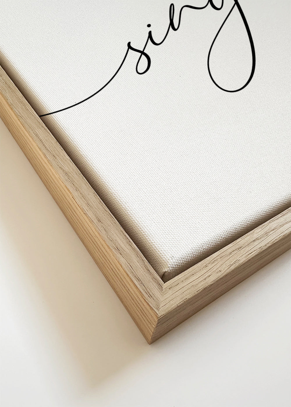 Quadro minimalista com frase para banheiro