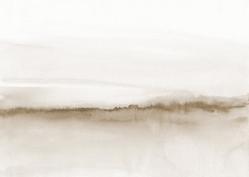 Paisagem em aquarela bege de estética minimalista