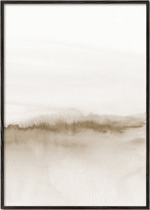 Arte de paisagem em aquarela bege