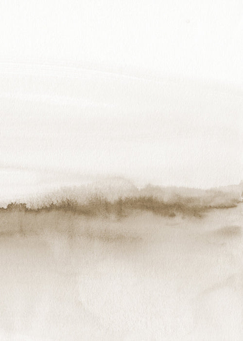 Arte de paisagem em aquarela bege