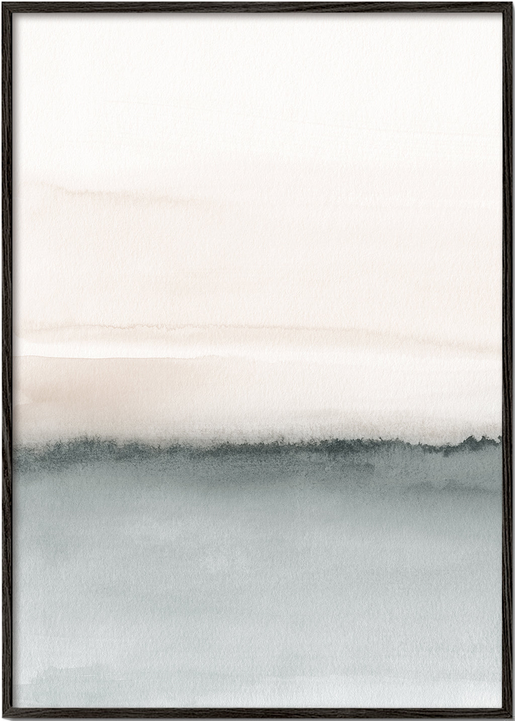 Paisagem aquarela coral e cinza