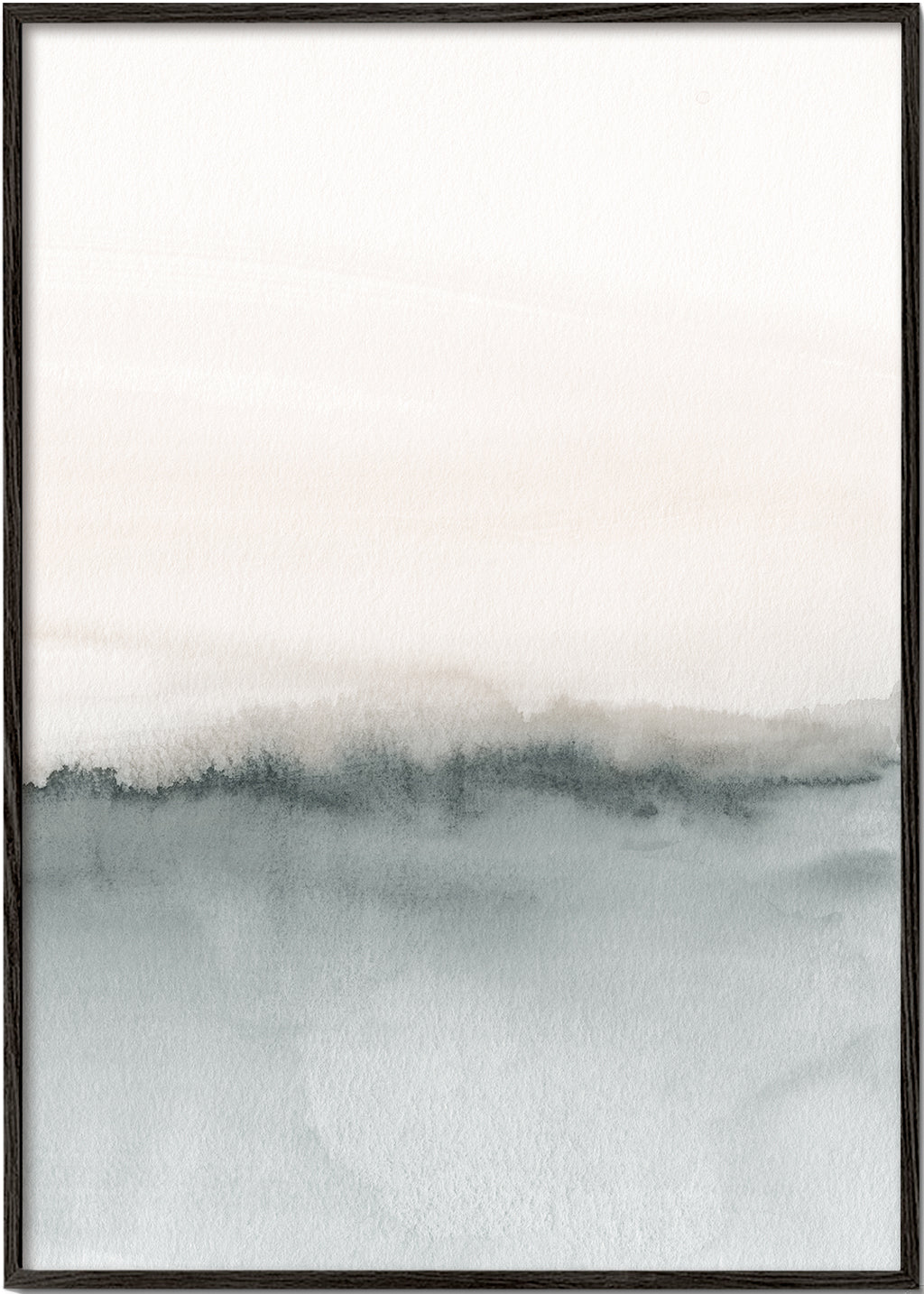 Paisagem em aquarela minimal em cinza