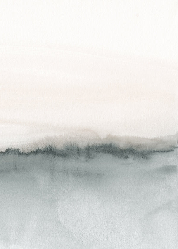Paisagem em aquarela minimal em cinza