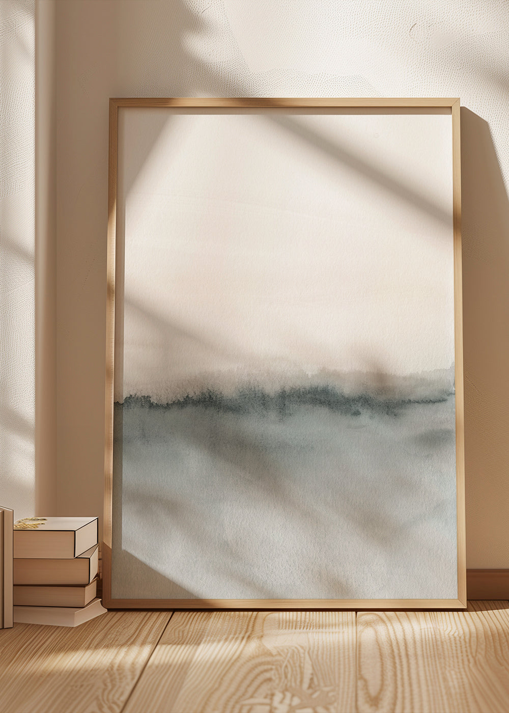 Paisagem em aquarela minimal em cinza