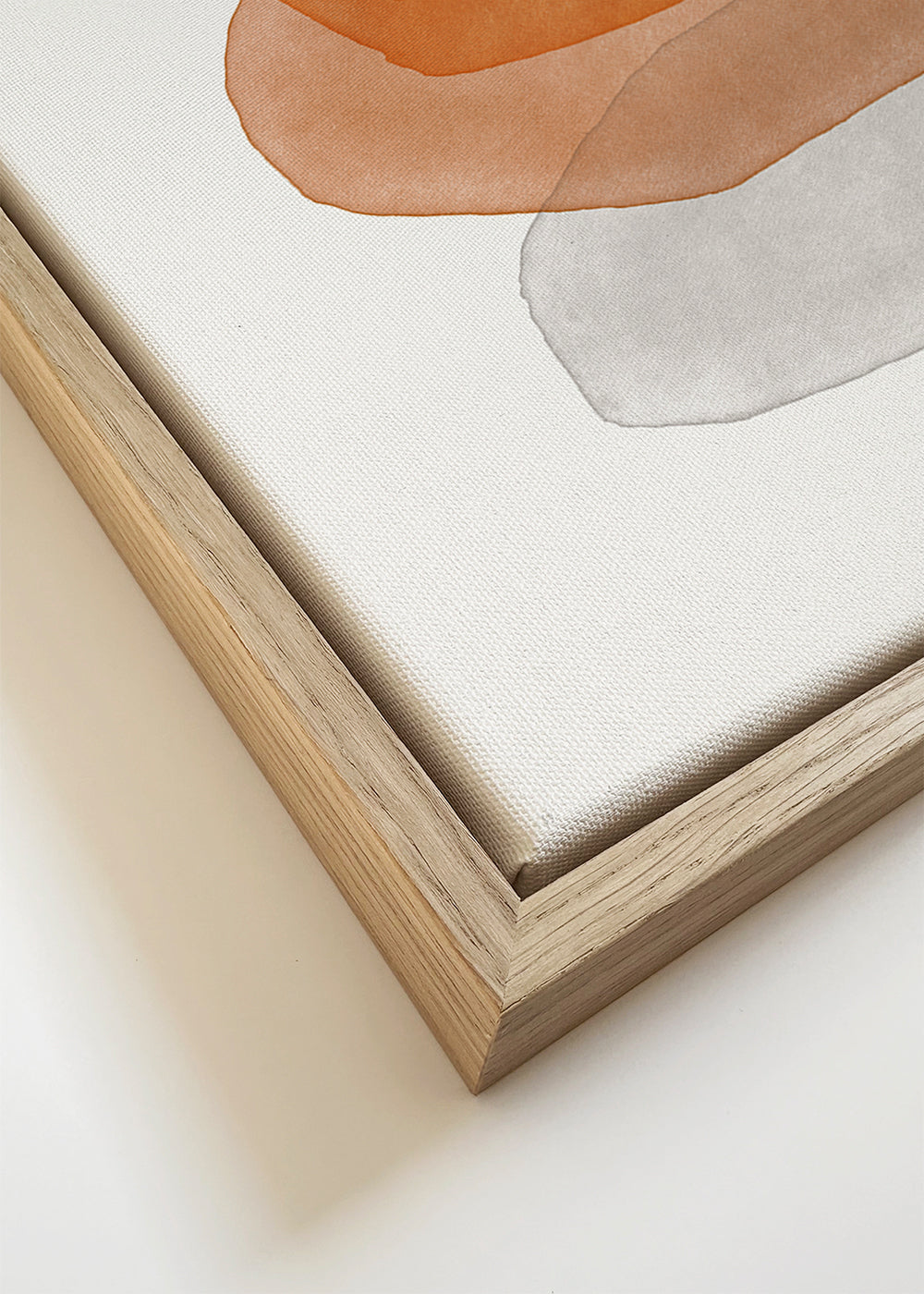 Arte abstrata com formas ocres empilhadas