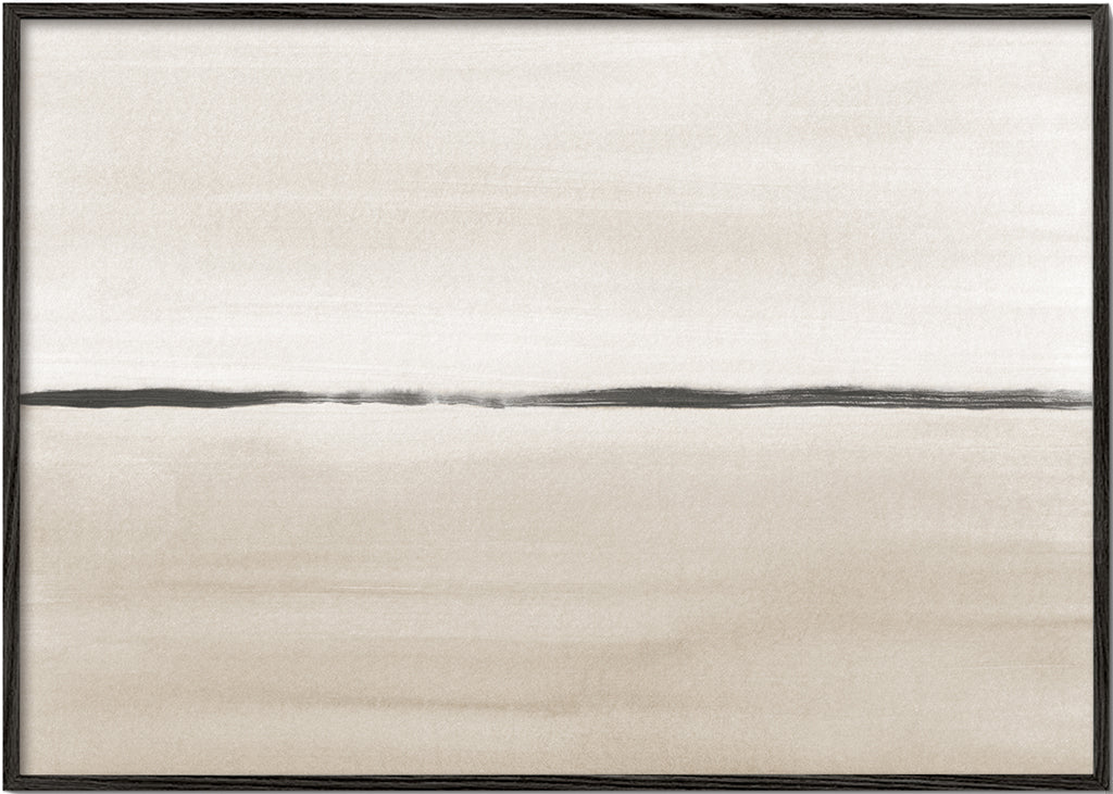 Horizonte minimalista em tons bege
