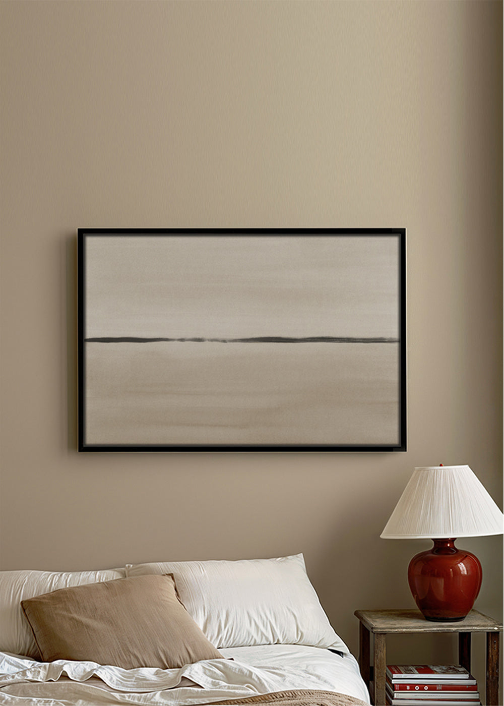 Horizonte minimalista em tons bege