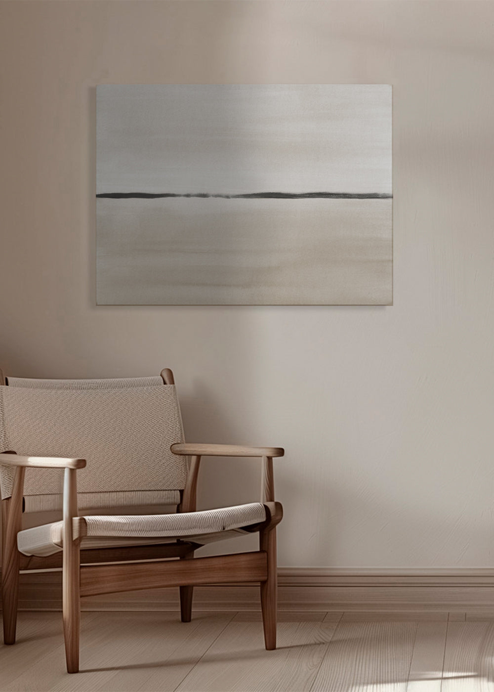 Horizonte minimalista em tons bege
