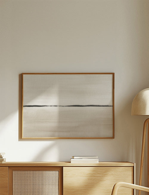 Horizonte minimalista em tons bege