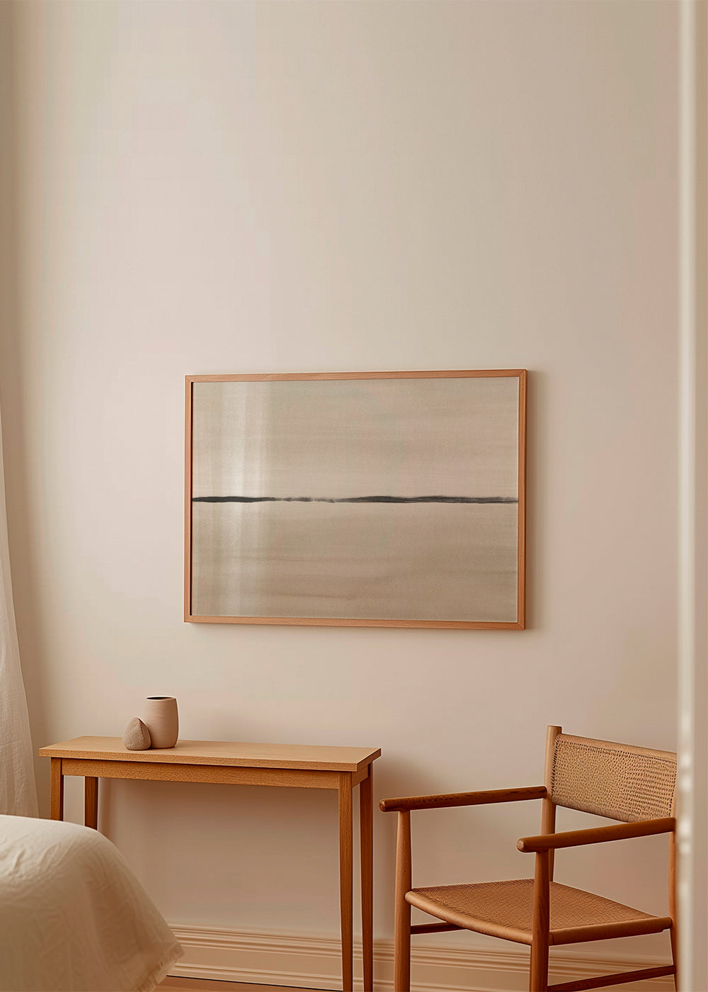 Horizonte minimalista em tons bege
