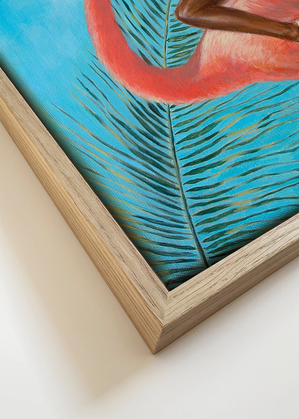 Quadro flamingo com figura