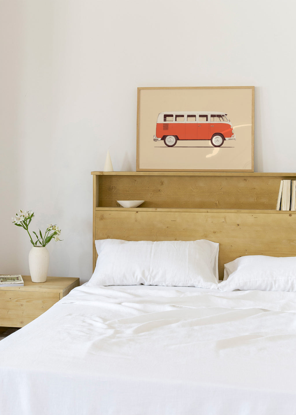 Red Van - Framed poster in an interior
