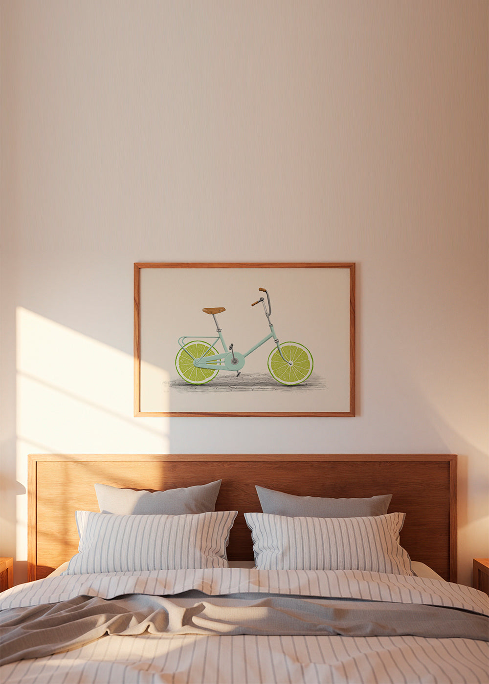 Ilustração bicicleta com rodas de lima