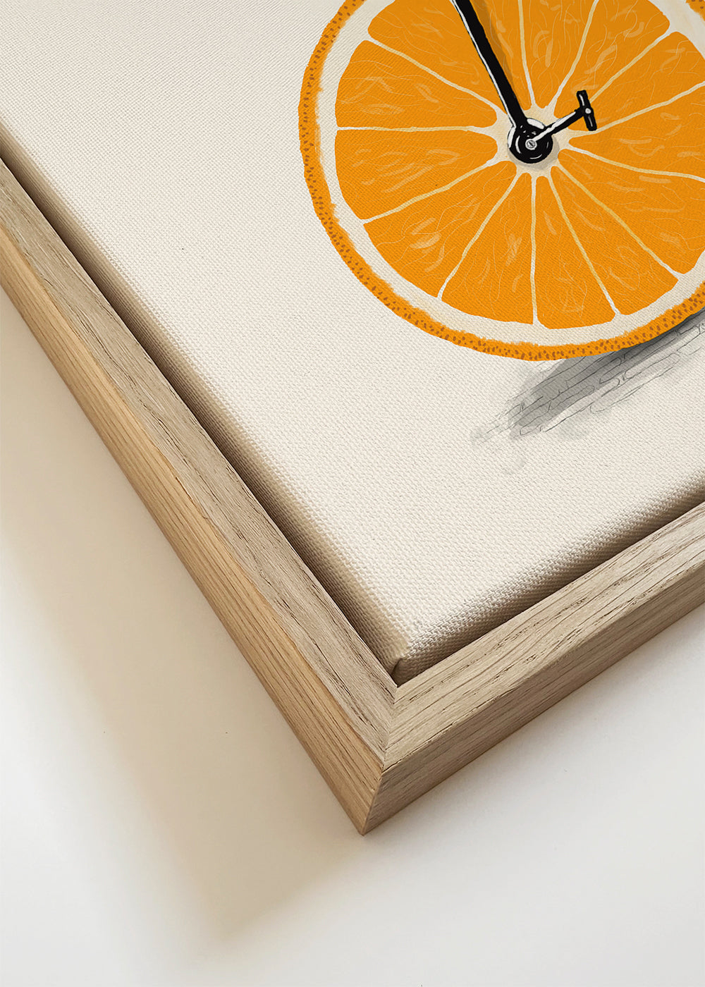 Arte para cozinha: bicicleta de laranja