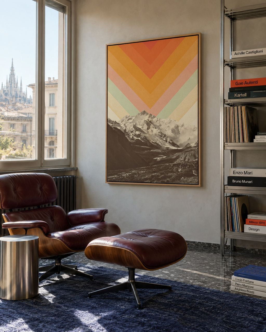Mountainscape 2 - Framed canvas in an interior