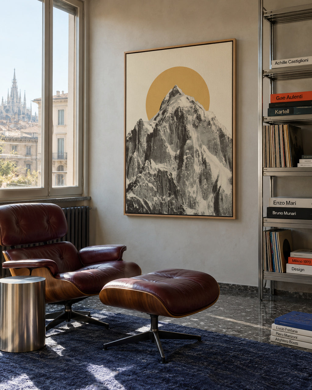 Mountainscape 5 - Framed canvas in an interior
