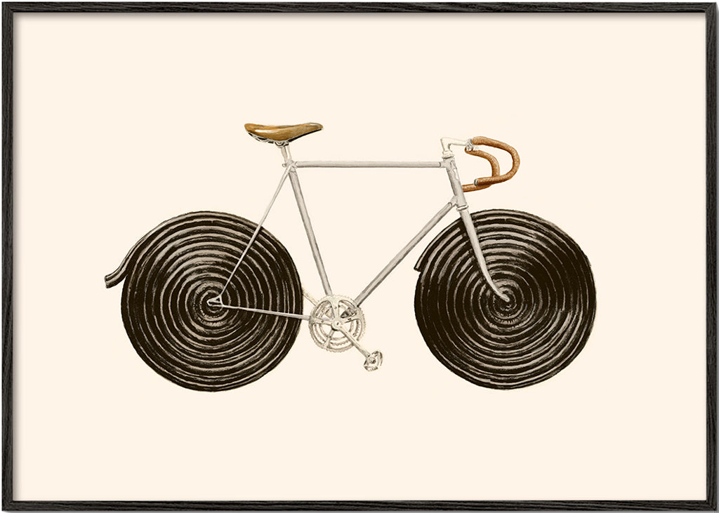 Ilustração bicicleta de regaliz