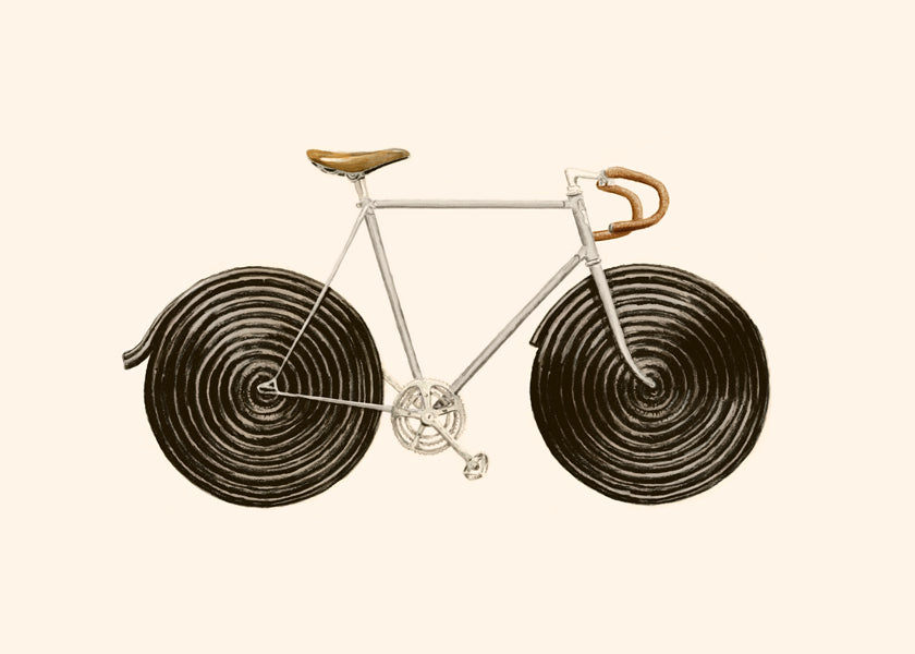 Ilustração bicicleta de regaliz
